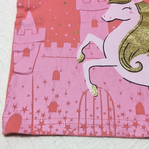 12m (5/$20) Peachy Sparkly Unicorn Top by Carter’s - Picture 3 of 8